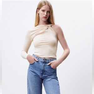 Zara knotted knit top